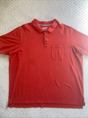 Duluth Trading Co Men's Brick Red Short-Sleeve Polo with Pocket